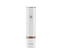 ZWILLING ENFINIGY Molinillo eléctrico de sal y pimienta con molinillo de cerámica y luz LED, Recargable por USB, Blanco