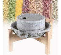 Molinillo de grano de mano para harina fresca, trigo, arroz, frijoles, especias, marco de madera, molienda en seco/húmedo, pasta fresca y fabricación de cereales