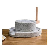 Molinillo de grano de piedra hecho a mano para moler alimentos húmedos y secos, molinillo manual para harina, pasta de arroz, especias, frijoles, trigo, soja, café