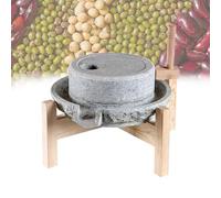 Molinillo de grano de piedra, molinillo de cereales en seco y húmedo, molino de grano de mano para trigo, arroz, frijoles, especias y maíz, molinillo de piedra para la cocina del hogar