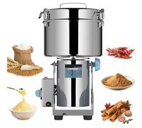 Molinillo de grano eléctrico, molinillo de hierbas y especias de alta velocidad de 2800 W, molino de harina de acero inoxidable para trigo seco, avena, maíz, pimienta y granos de café 2000g