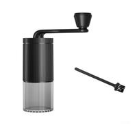 Molinillo de granos de café de manivela manual con núcleo roscado, diseñado para verter sobre café, molienda rápida y consistente (molinillo negro)