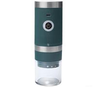Molinillo de granos de café inalámbrico compacto con carga USB, ajustes finos gruesos ajustables para verter olla Moka sobre el hogar cocina motor silencioso negro (verde)