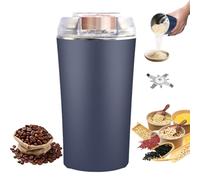 Molinillo de hierbas eléctrico, máquina de molienda de polvo pequeña de 200 W con hoja de acero inoxidable de cuatro hojas, botón pulsador de un toque, para hierbas, nueces, granos y granos de café