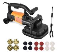 Molinillo de hormigón con 4 cabezales, 6000 RPM, 6 ajustes de velocidad, ideal para moler y pulir mármol y piedra, diseño resistente para uso profesional