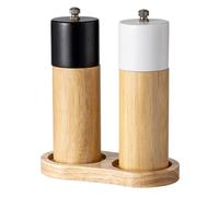 Molinillo de madera natural para sal marina y pimienta negra, práctico molinillo manual de especias, utensilios de cocina para los amantes de la cocina