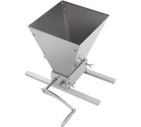Molinillo de malta, de acero inoxidable, 2 rodillos, manual con tolva de gran capacidad, espacio ajustable de 0 a 2,5 mm, ideal para cebada casera y trigo