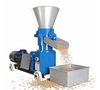 Molinillo de pellets de alimentación animal | 2 rodillos de cabeza | entrada redonda | Granulador de alimentación para peces, pollo, pato, conejo | Múltiples tamaños de pellets de 2,5 mm a 8 mm