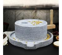 Molinillo de piedra de granito, molinillo manual para arroz, granos de café, trigo y frijoles, proceso de molienda hecho a mano sin calor para uso doméstico