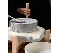 Molinillo de piedra de grano para molienda en húmedo/seco, nuez moscada, chile, harina de trigo, pasta de alimentos de soja, molinillo de mano con soporte