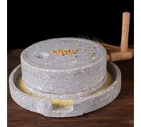 Molinillo de piedra de manivela, granito natural, molienda sin calor para granos, frijoles, cebada, herramienta de cocina versátil