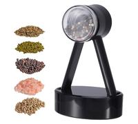 Molinillo De Pimienta De Cocina - Molinillo De Sal Y Pimienta Ajustable Manual, Molinilloo De Condimento Portátil Recargable Con Una Sola Mano | Tarro De Especias Sellado Para Pimientaa Negra, Sal Mar