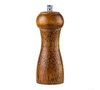 Molinillo de pimienta de madera con núcleo de molienda de circonita ajustable para sal de pimienta negra fresca molida y especias secas (5 pulgadas, 1 unidad)