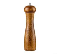 Molinillo de pimienta de madera con núcleo de molienda de circonita ajustable para sal de pimienta negra fresca molida y especias secas (8 pulgadas, 1 unidad)