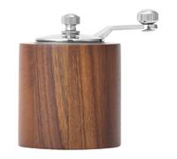 Molinillo de pimienta de madera Molino de manivela manual Núcleo de acero inoxidable - Herramienta de cocina trituradora de especias ajustable | Accesorio de cocina compacto recargable, molido de gran
