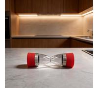 Molinillo de pimienta en acero inoxidable con forma de embudo y cabezal doble para un control constante de salida de molienda (negro)