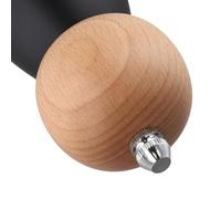 Molinillo de pimienta manual de 4 pulgadas con mecanismo de molienda ajustable grueso a fino, construcción de madera de abedul natural y madera de caucho, para pimienta negra fresca, (4 pulgadas)