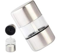 Molinillo de pimienta manual recargable de acero inoxidable pequeño, azúcar
