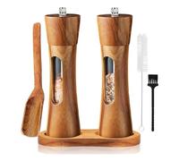 Molinillo de Pimienta Molinillo de Sal y Pimienta de Madera Molinillo de Sal Manual Molinillo de con Molinillo de Cerámica Ajustable para de Sal de Pimienta