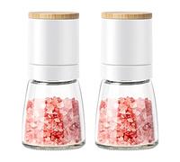 Molinillo de pimienta Molinillos de cerámica de 2 piezas, fáciles de llenar y usar, con un molinillo ajustable for sazonar a la perfección.(White)