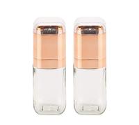 Molinillo de pimienta o molinillo de sal, elegante molinillo de sal y pimienta, vidrio premium, sal y pimienta con molinillo de especias de cerámica, agitador de condimentos, 180 ml, molinillo de sal