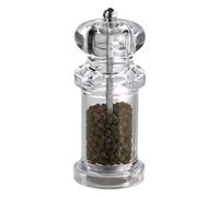 Molinillo de pimienta, salero manual, herramienta de condimento recargable | Grosor ajustable | Utensilios de cocina para botellas, recipiente de vidrio transparente para dispensar especias frescas de