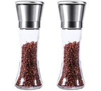 Molinillo de Pimienta Superfina Manual Polvo Botella de molienda Pimiento for el hogar Condimado Botella de Acero Inoxidable Pozo de Pimienta Negra (2 PCS)
