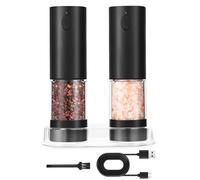 Molinillo de sal recargable, molinillo de pimientos automático, grosor ajustable para cocinar eléctrico