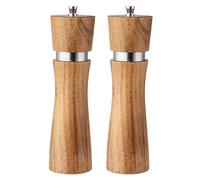 Molinillo De Sal Y Pimienta Molinillo De Sal Y Pimienta De Madera De Acacia De 8 Pulgadas De Alto con Rotor De Cerámica Ajustable Molinillos De Especias Salero,A-2pcs