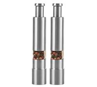 Molinillo de sal y pimienta portátil | Molinillo de pimienta con botón de ahorro de espacio | Molinillo de bomba eficiente para especias de pimienta negra, sal marina y sal del