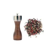 Molinillo de sal y pimienta: rotor de acero al carbono de precisión for granos de pimienta, sal marina y pimienta(6 inch for pepper)