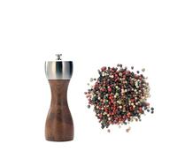 Molinillo de sal y pimienta: rotor de acero al carbono de precisión for granos de pimienta, sal marina y pimienta(5 inch for pepper)
