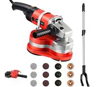 Molinillo de suelo de hormigón, máquina pulidora portátil de tres cabezales de 2800 W con varilla telescópica alargada para molienda de cemento