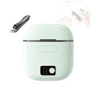 Molinillo de uñas eléctrico portátil con cortador automático, almacenamiento de luz LED y pinza para cutículas para un fácil cuidado de las uñas, herramienta multifunción