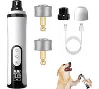 Molinillo de uñas para mascotas de bajo ruido con 3 velocidades y luz LED, carga USB recargable, herramienta de aseo segura para perros, gatos, cachorros, gatitos