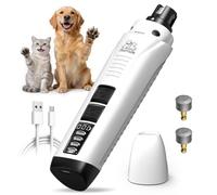 Molinillo de uñas para perro, 4 velocidades, recargable, silencioso, eléctrico, con luces LED duales, protector de seguridad, recortador de uñas para perros pequeños, medianos y grandes, ideal para el