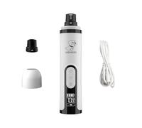 Molinillo de uñas para perros, cortaúñas eléctrico recargable de 3 velocidades, cargador USB, triturador de uñas eléctrico silencioso con luces LED y pantalla LCD para perros y gatos