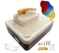 Molinillo de vidrieras de doble capa, kit de herramientas de pulido de vidrio y cerámica for manualidades, perforación de vidrio de 2-3 mm, pulido de arco de 3-25 mm, mini kit de vidrieras