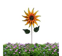 Molinillo de viento de girasol, giratorio de viento de girasol para exteriores, decoración decorativa de jardín al aire libre, estacas dinámicas de molino de viento para patio, césped, decoración de