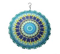 Molinillo de viento de metal 3D, adorno de jardín de mandala, atrapavientos colgante para patio, porche, balcón, decoración decorativa del hogar para bodas, fiestas, regalos de Navidad (A)