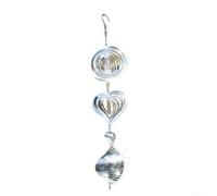 Molinillo de viento reflectante para disuasión de pájaros, protector de jardín de metal giratorio 3D para palomas y gorriones, control humano de plagas para patio, huerto, patio