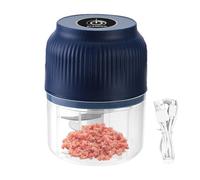 Molinillo eléctrico de ajo, licuadora de huevos recargable por USB, picadora de carne, cortador de verduras con botón ergonómico para patatas, calabaza, cerdo, zanahorias, chiles, ABS + metal