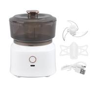 Molinillo eléctrico de carne, pelador eléctrico, triturador de ajos, cocina, picador de alimentos, carga USB, molinillo de carne, picador de verduras, herramienta de cocina (blanco)