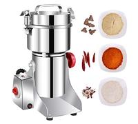 Molinillo eléctrico de granos de 700 g, de acero inoxidable, para especias, hierbas y cereales, de alta velocidad, pulverizador de harina fina para moler pimienta, café, maíz, frijoles y nueces.