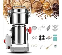 Molinillo eléctrico de hierbas de grano, molinillo de especias superfino de alta velocidad para arroz, maíz, nueces, sésamo, pimienta, soja, tipo oscilante de acero inoxidable