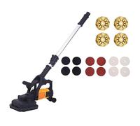 Molinillo eléctrico de hormigón, kit de 4 cabezales de 3800 W con múltiples discos de molienda, varilla de extensión, 6 velocidades ajustables para pulido y descalcificación de metales