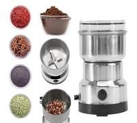 Molinillo Eléctrico De Nueces Y Granos Máquina Para Mantequilla De Cacahuete，4 Cuchillas Inoxidable 150W 14500rpm，Multifuncional，Café Especias Cereales Cocina