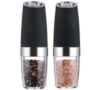 Molinillo eléctrico de sal y pimienta, juego de arranque por gravedad, 2 unidades