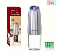 Molinillo Eléctrico Portátil de , 1pc/2pcs Molinillos Gravitacionales para Especias - Granulación Ajustable, Operación Automática con , Batería e Iluminación LED, Ideal para Cocina en el Hogar