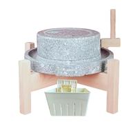 Molinillo Húmedo De Cocina De Sobremesa, Molino Manual De Piedra Para Grano, Piedra Natural De Cáñamo, Con Soporte De Madera, Para Pan, Tortillas Y Especias(30cm/11.8in)
